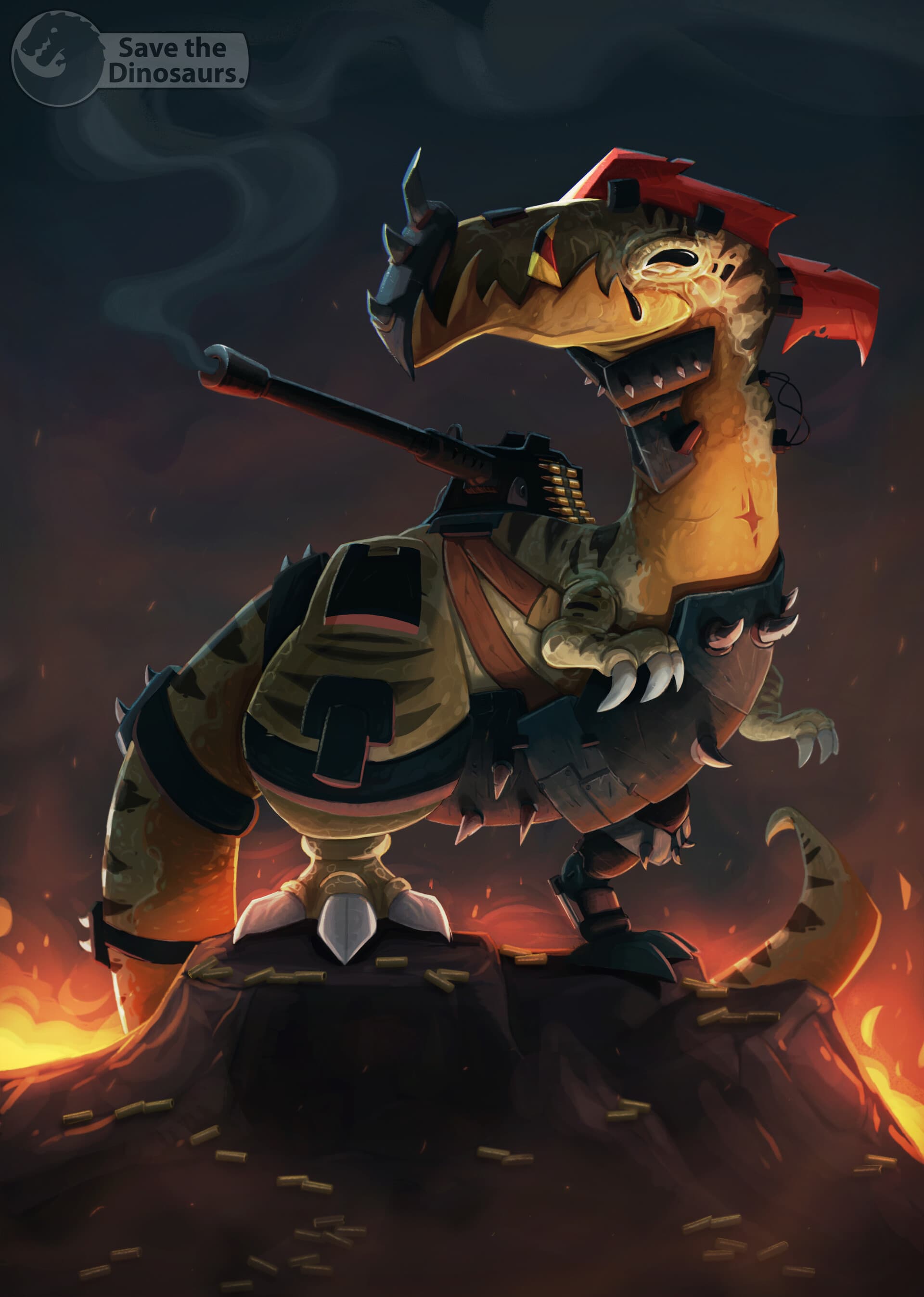 mechdino in a warzone